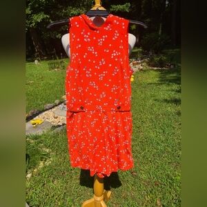 A floral short jumpsuit.